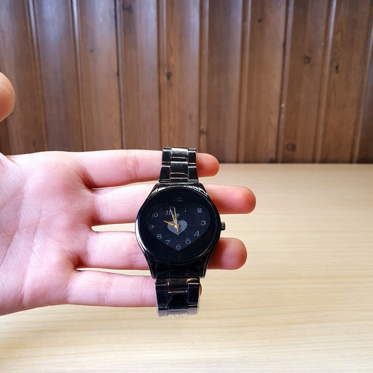 Black Dial Heart Shaped Watch #3219