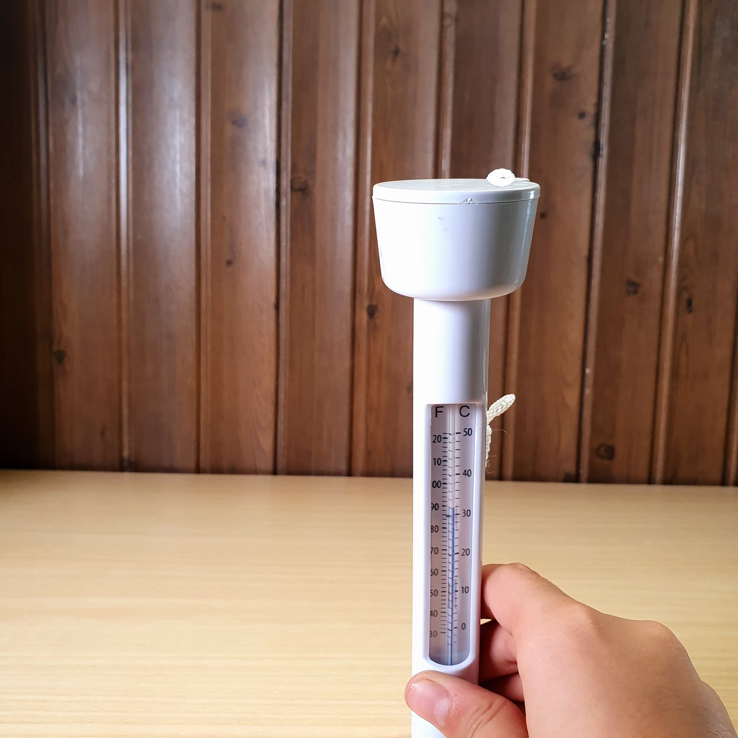 a Poolmaster floating thermometer designed for swimming pools and spas. #3350