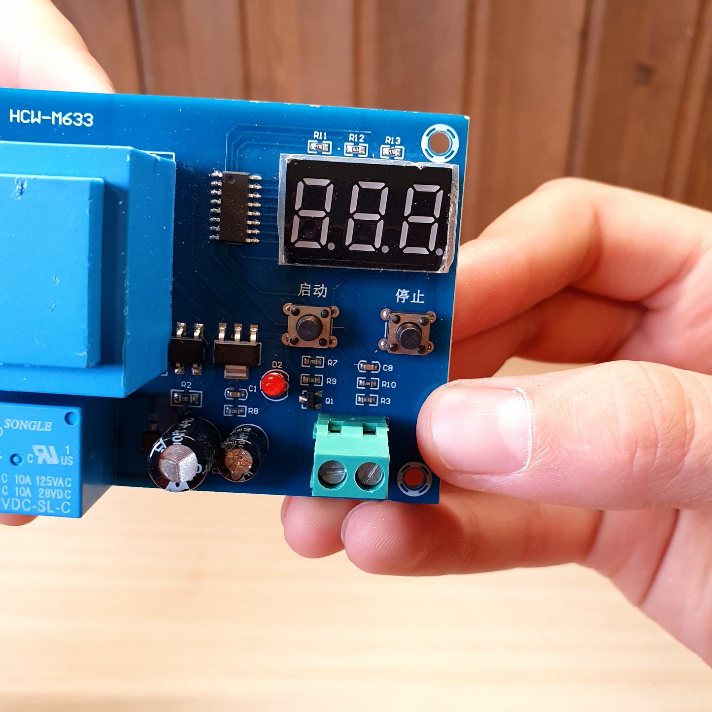 XH-M602 digital battery charging control module designed for controlling the charge of various lithium or storage batteries. #4135