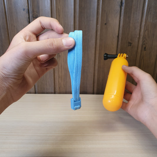 Yellow action camera floating grip #2762
