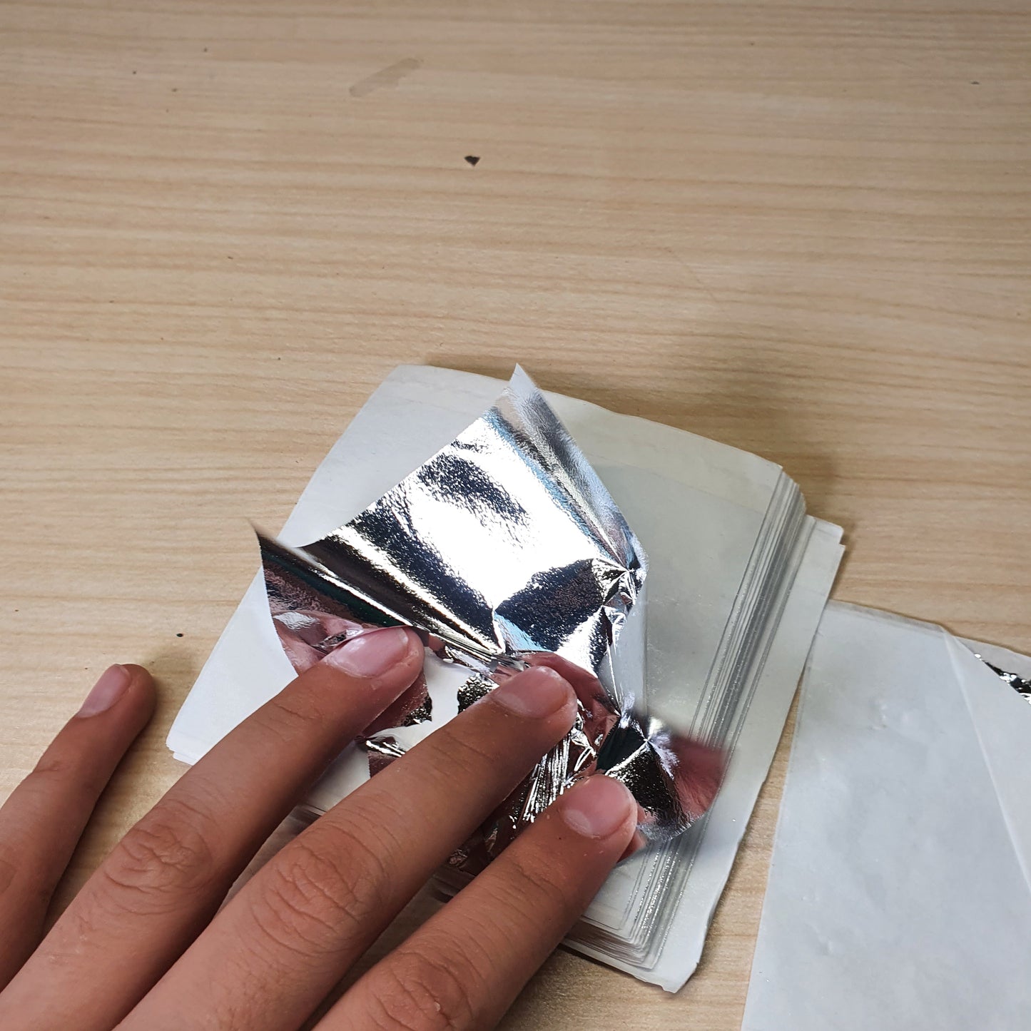 100 Sheets Imitation Silver Foil Leaf #6354