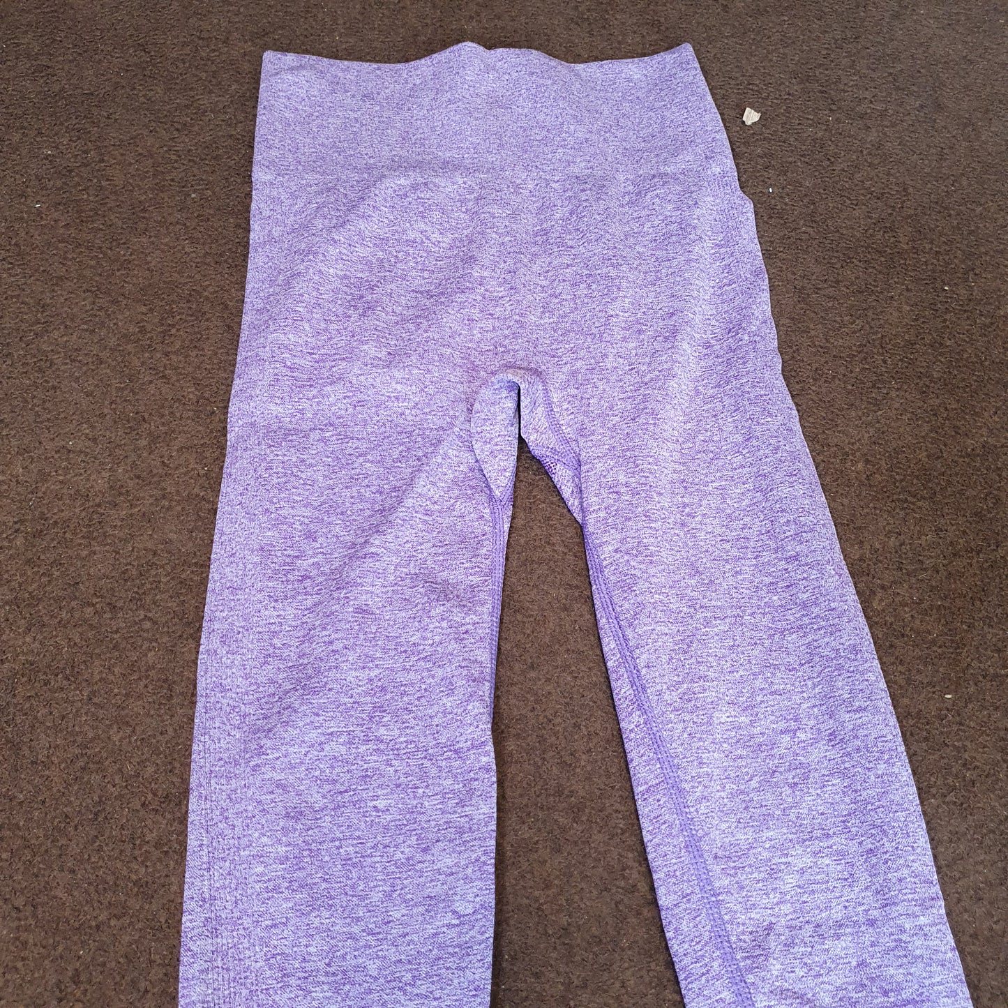 purple marl seamless leggings For Gym #3380