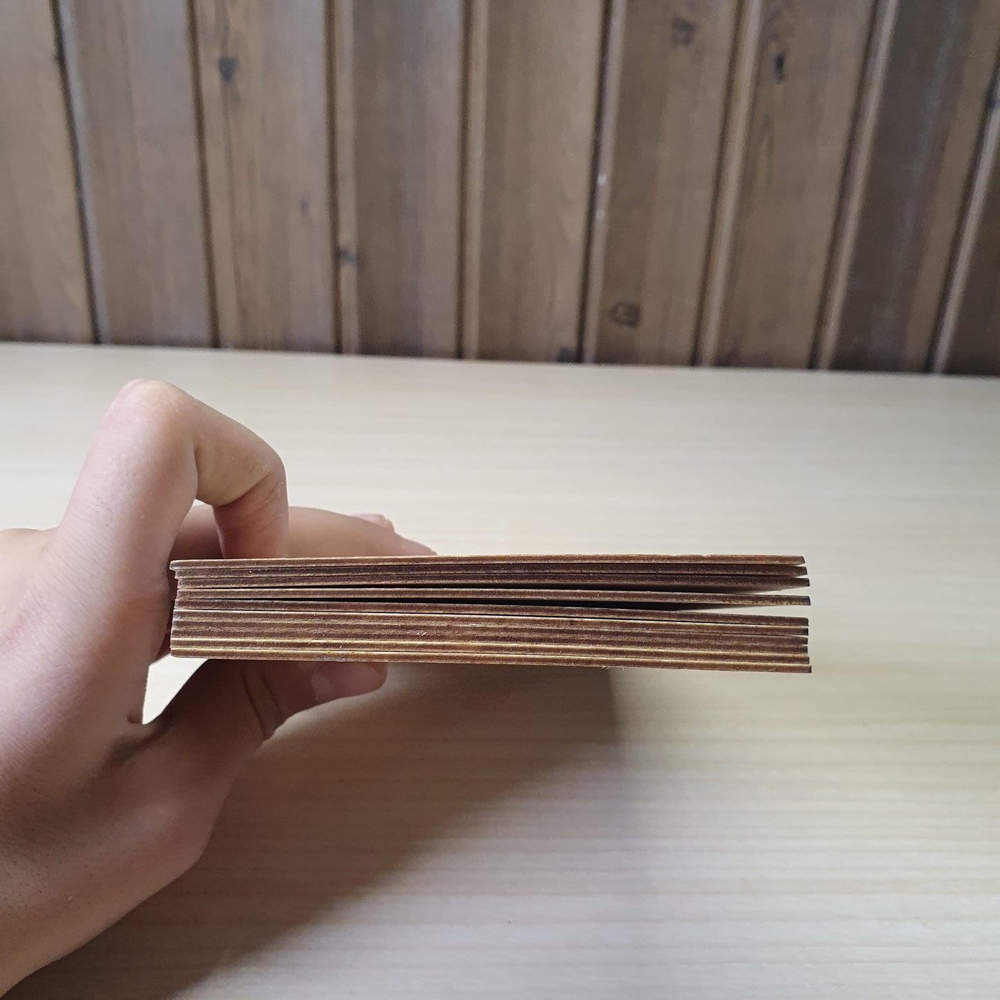 10 Pieces Blank Plywood Wood Business Card Wooden Name Card Unfinished Wood Plaque Shapes Sign DIY Decor Crafts #6779