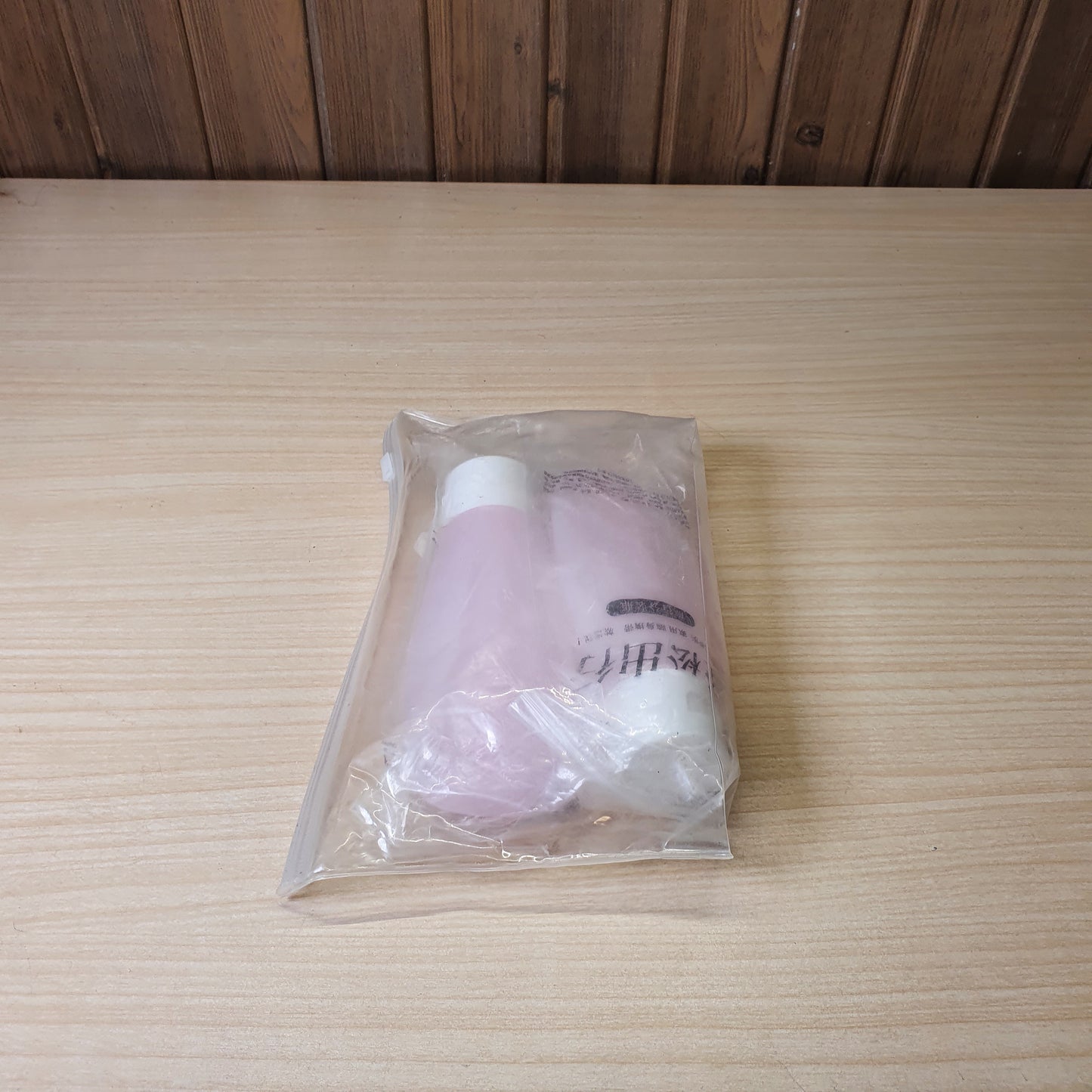 Pink silicone travel squeeze bottles #6554