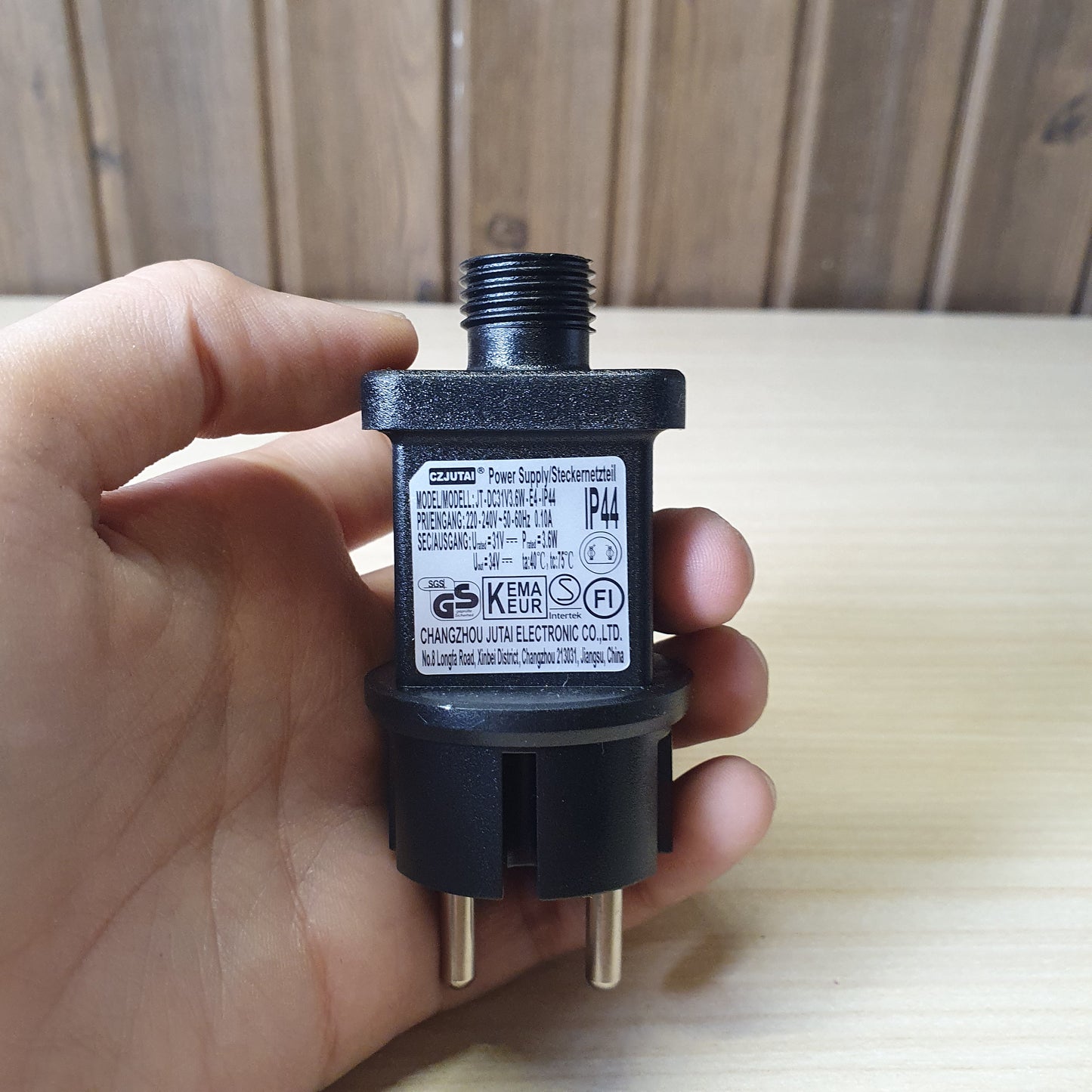 CZJUTAI brand LED power supply adapter, specifically model JT-DC31V3.6W-E4-IP44. #6947