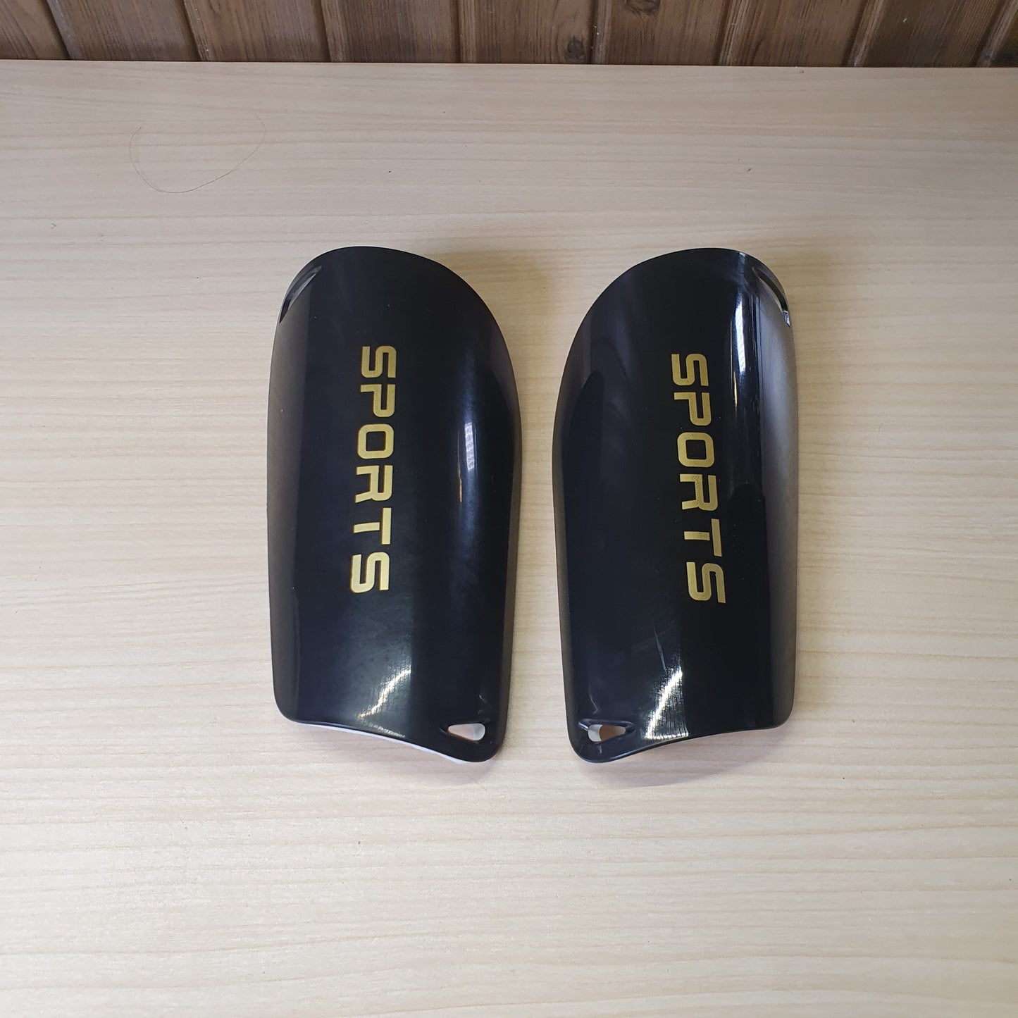 Black football shin guard #8109