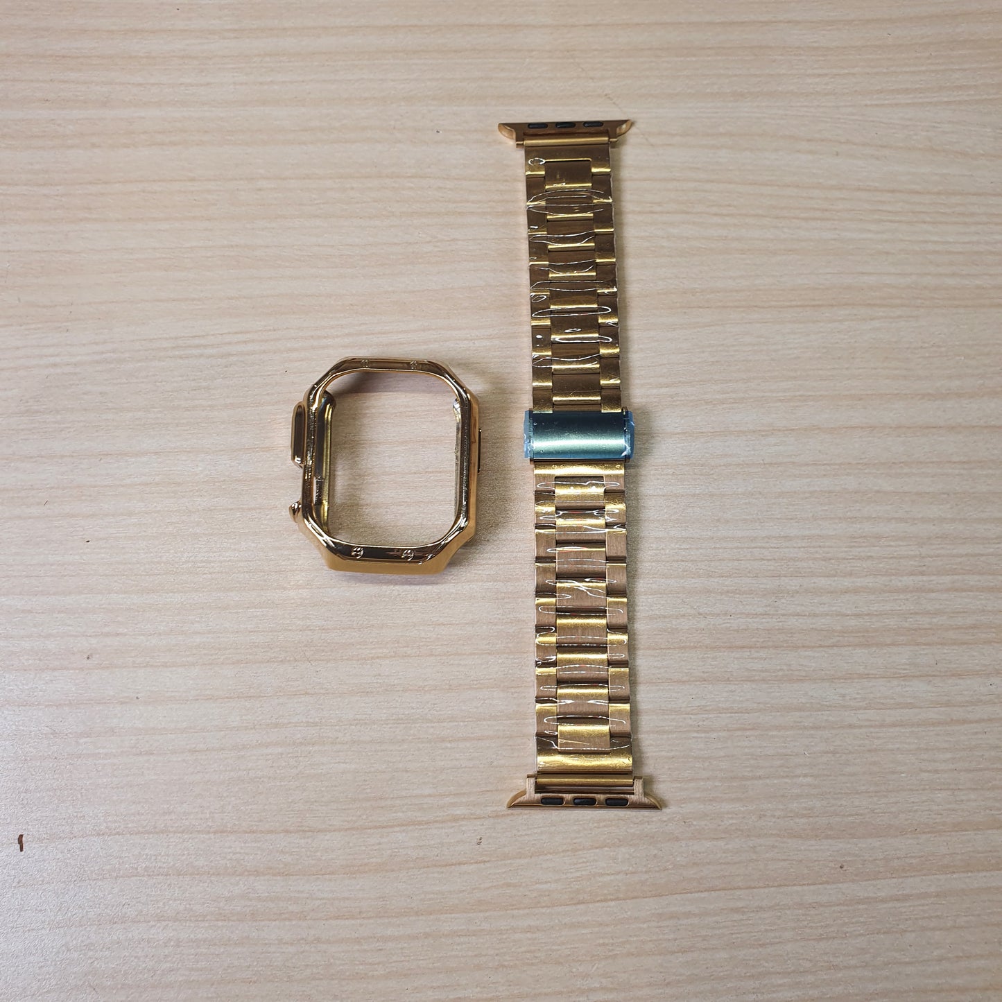 Golden watch Straps With Golden Cover #9018