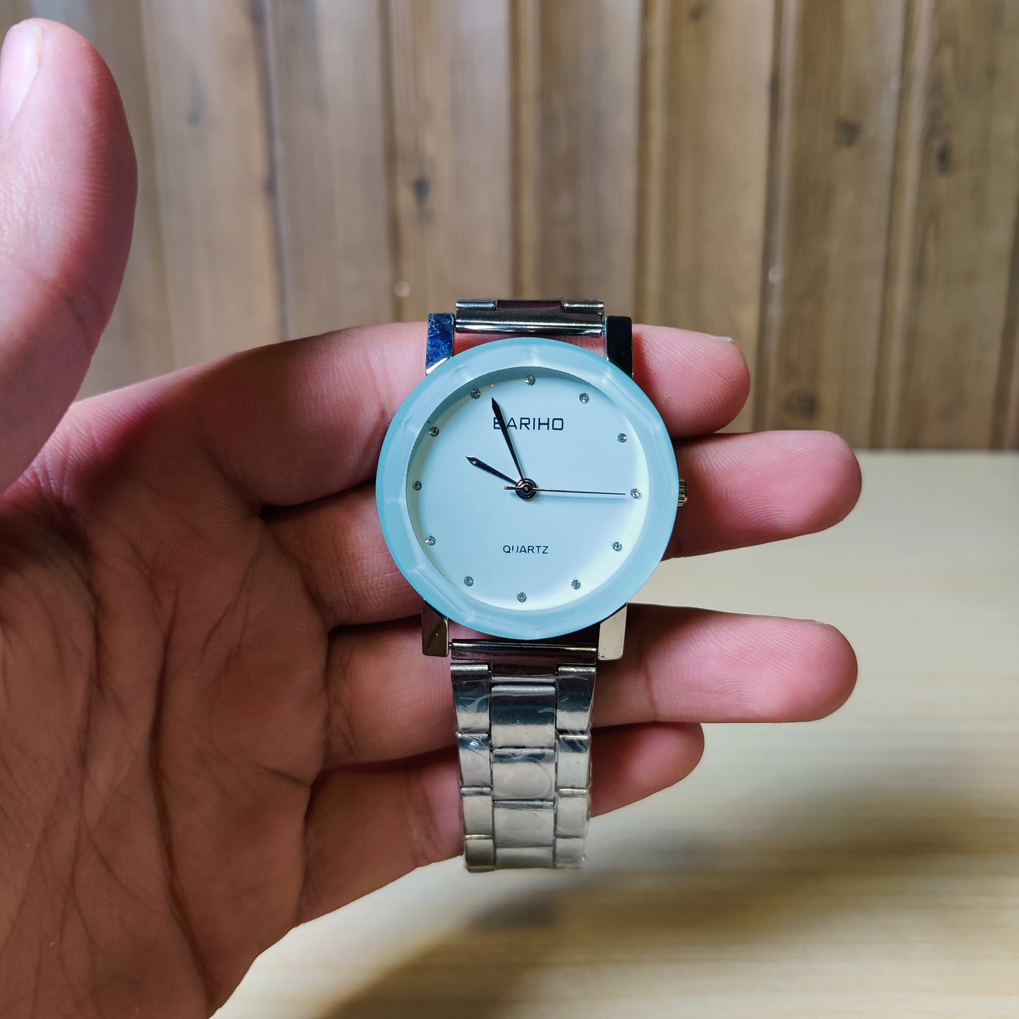 Steel White Dial Watch #312