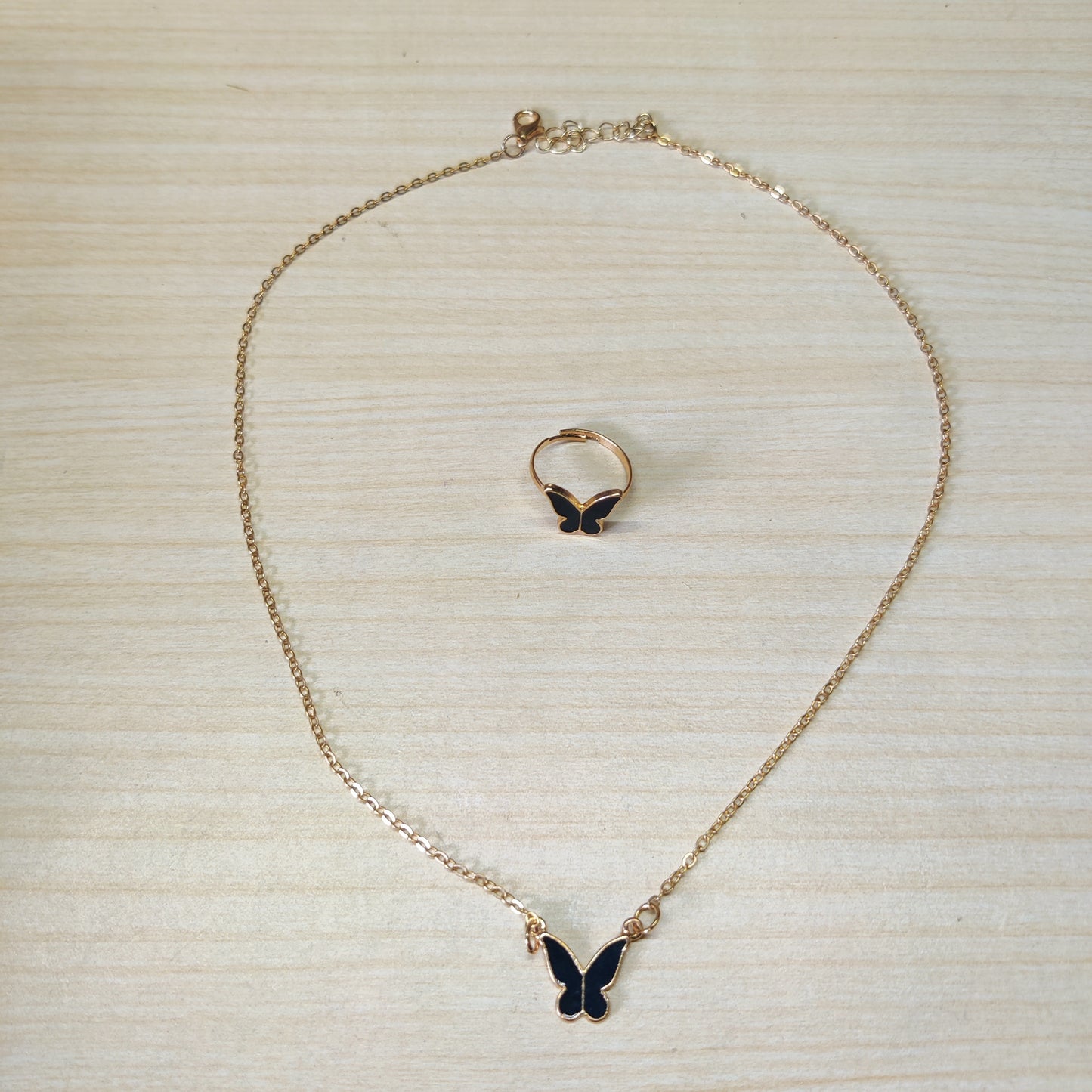 Butterfly Necklace and Ring# 1798