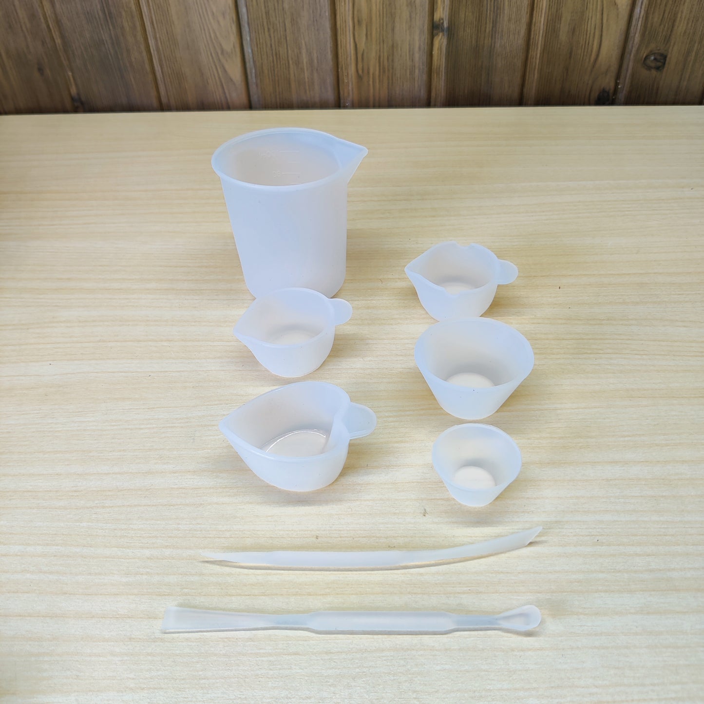Silicone Resin Measuring Mixing Cup Stirrers DIY Jewelry Resin Glue Tool #2734