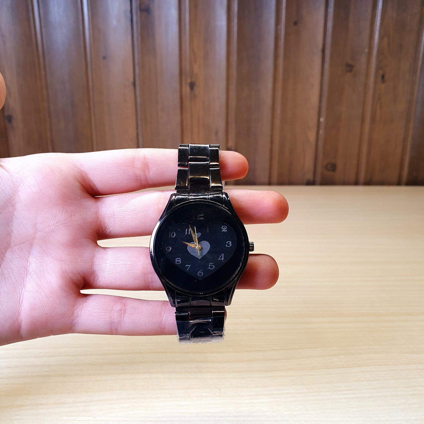 Black Dial Heart Shaped Watch #3219