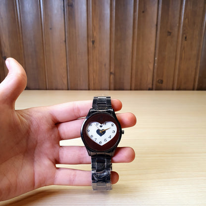 White Dial Heart Shaped Watch #3218