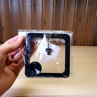 Aquarium Feeding Ring Fish Tank Station Floating Food Tray Feeder Square Circle Accessory Fish Food Feeder Suction Cup Black #3192