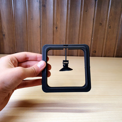 Aquarium Feeding Ring Fish Tank Station Floating Food Tray Feeder Square Circle Accessory Fish Food Feeder Suction Cup Black #3192