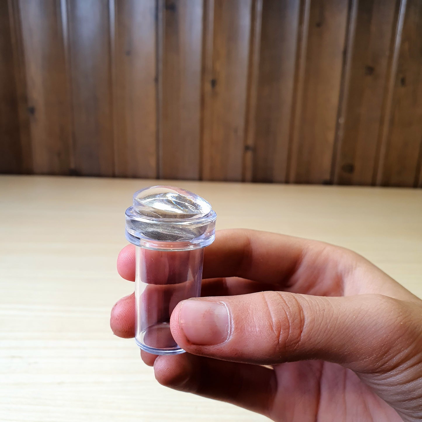 Clear silicone nail art stamper #3389