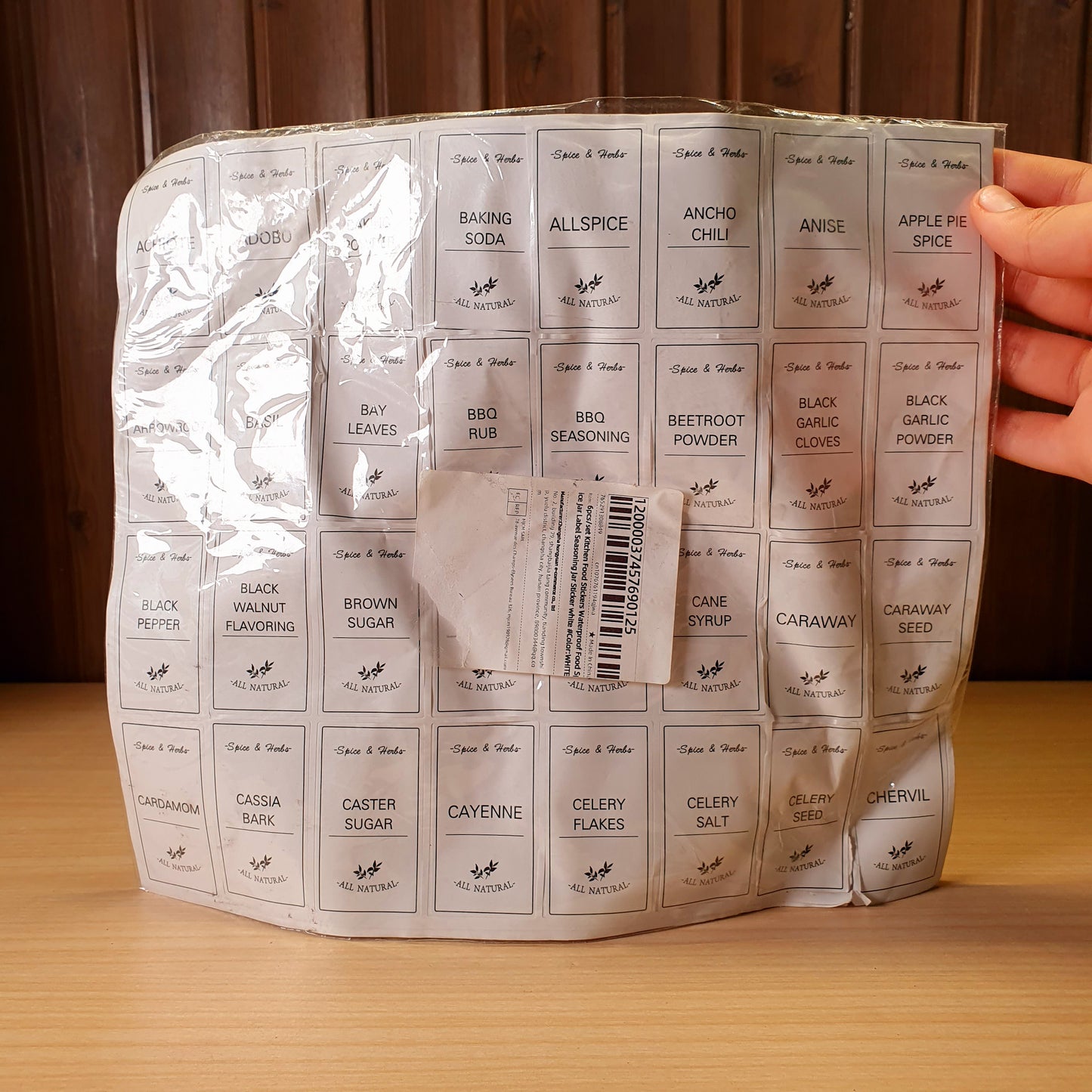 Spice Labels Check List #3375