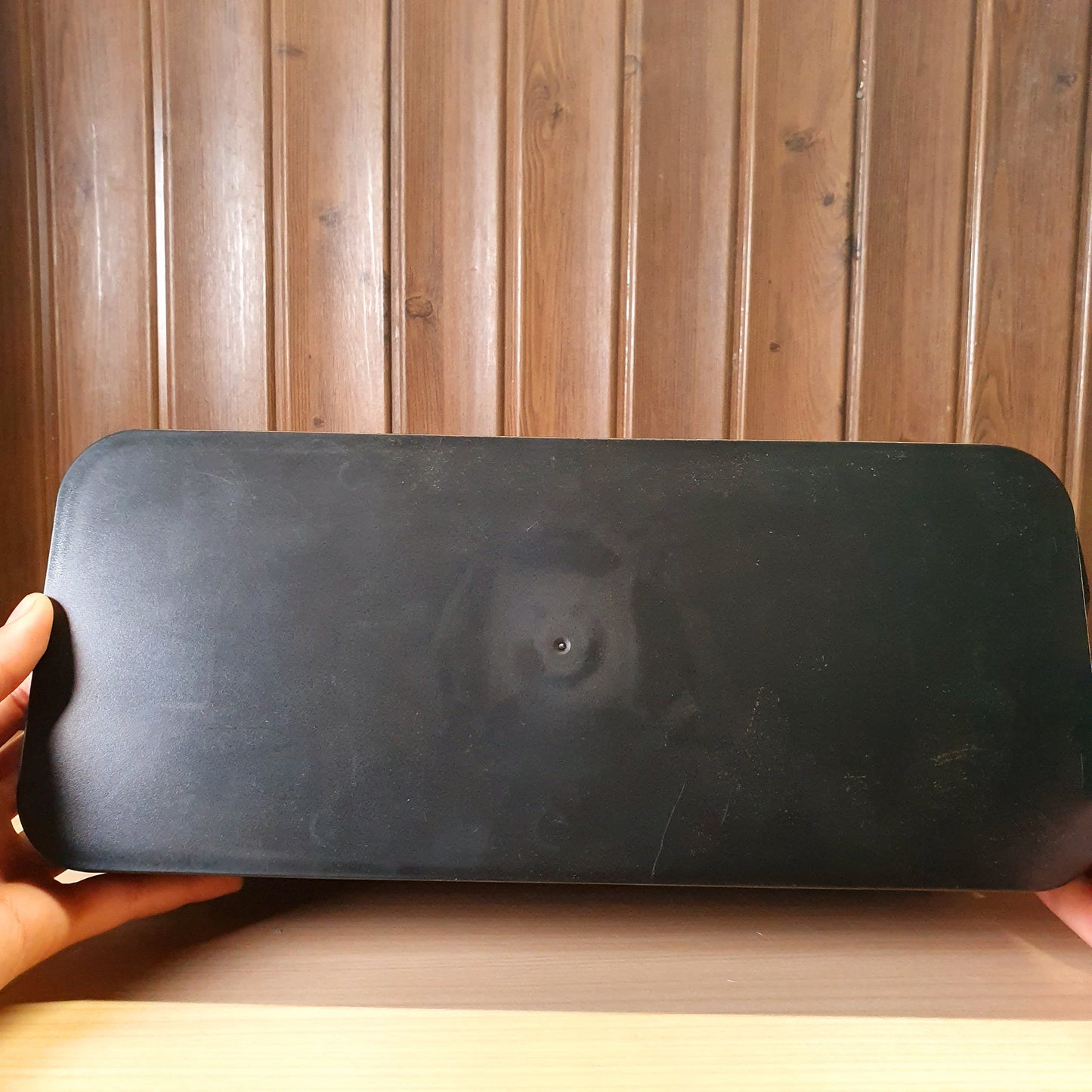 Black plastic cable management box #3309