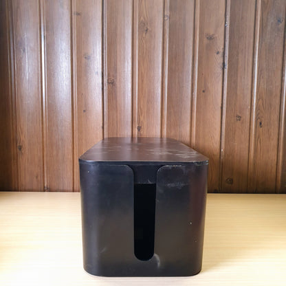 Black plastic cable management box #3309