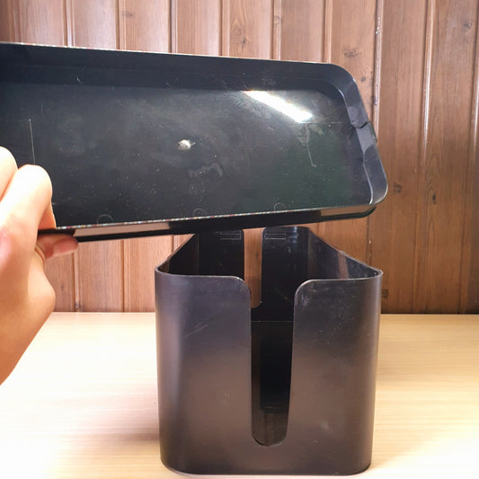 Black plastic cable management box #3309