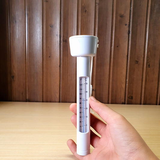 a Poolmaster floating thermometer designed for swimming pools and spas. #3350