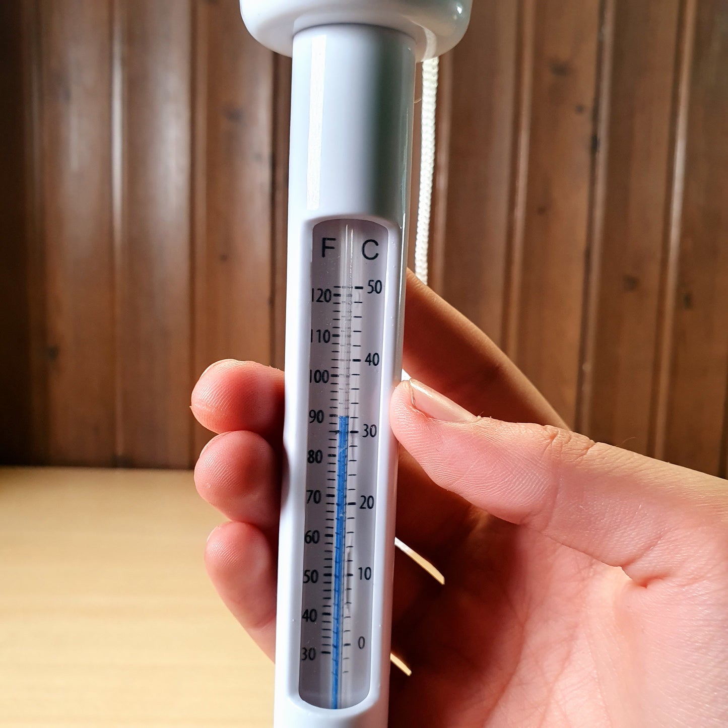 a Poolmaster floating thermometer designed for swimming pools and spas. #3350