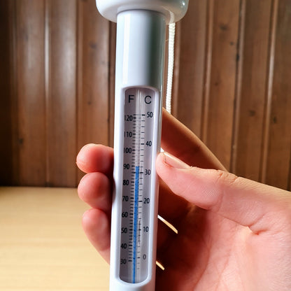 a Poolmaster floating thermometer designed for swimming pools and spas. #3350