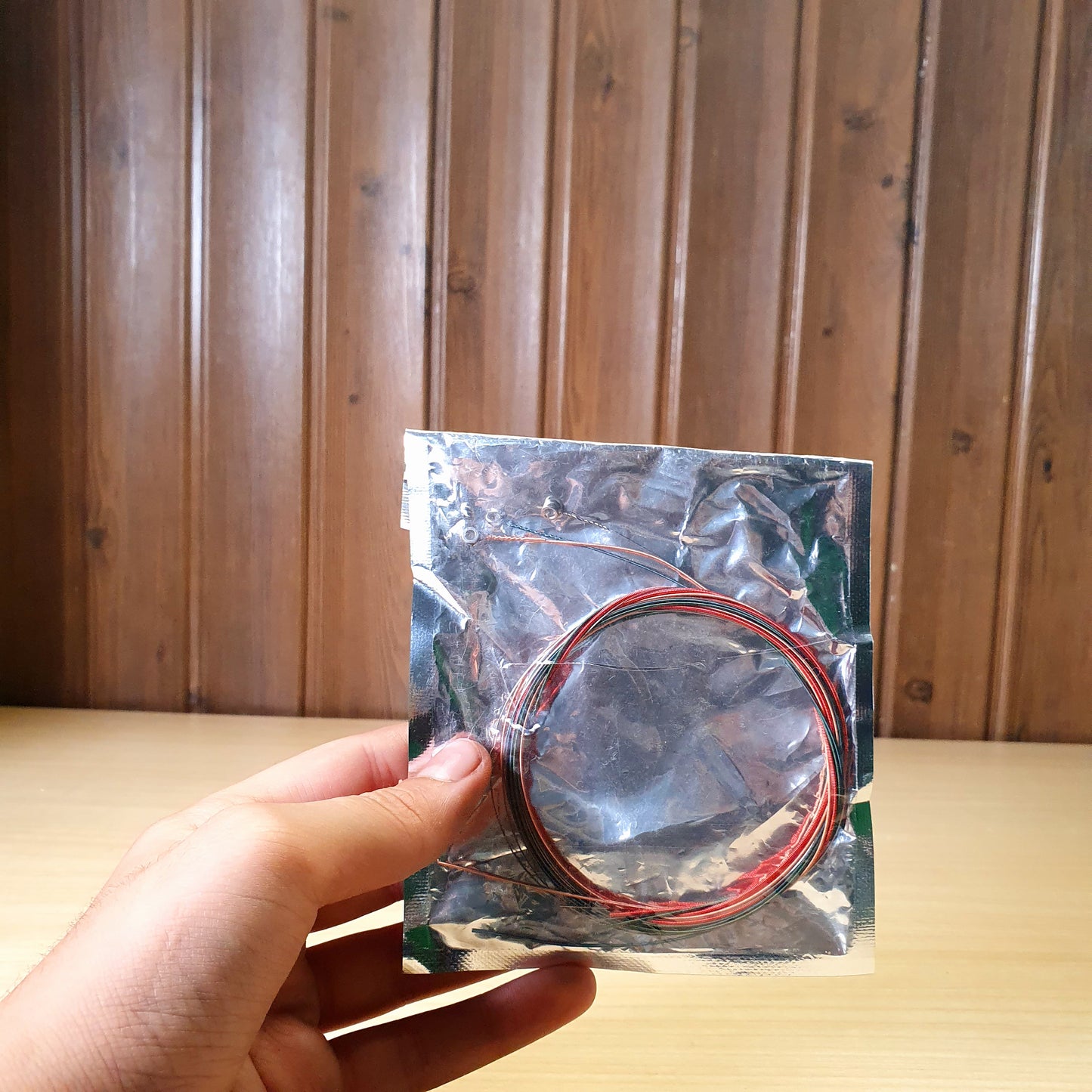 Colorful acoustic guitar strings #3429