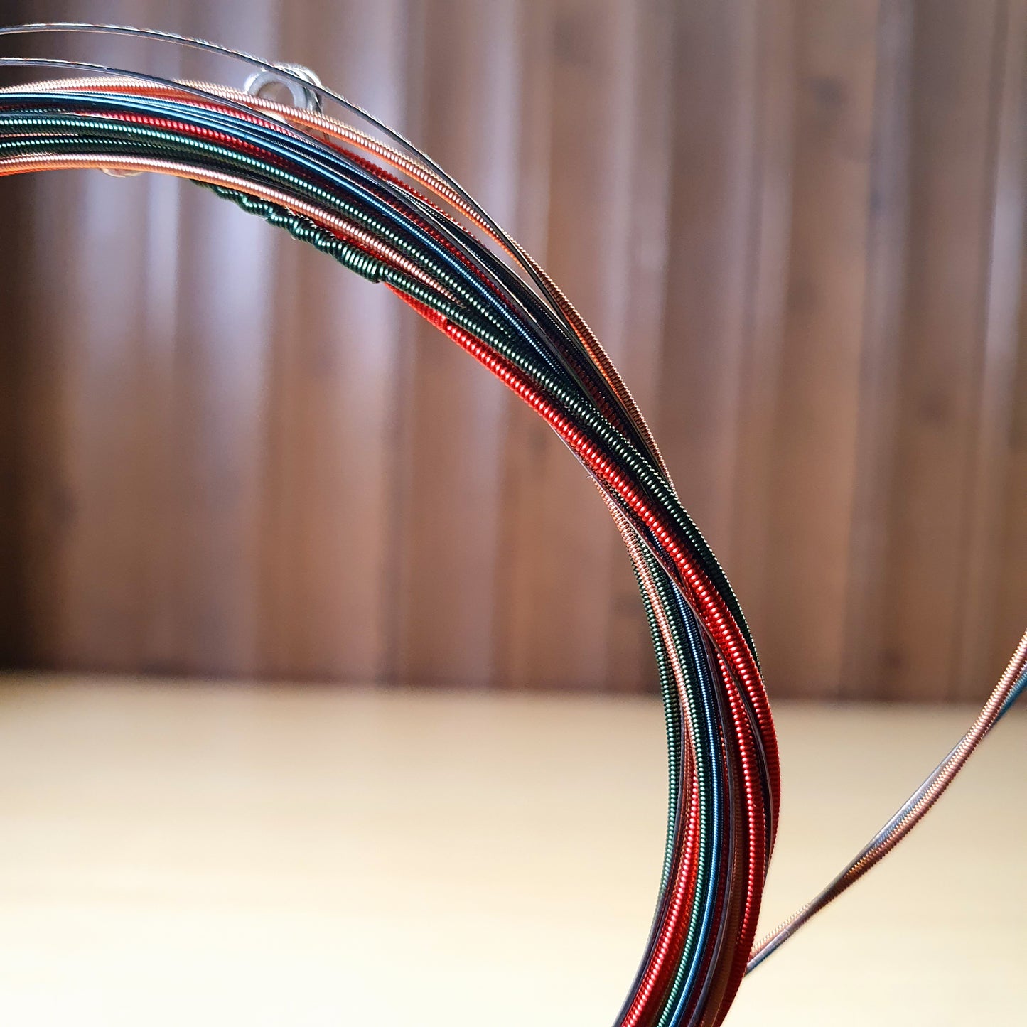 Colorful acoustic guitar strings #3429