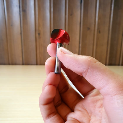 Round nose router bit used for cutting decorative grooves, flutes, and veining in wood. #3365