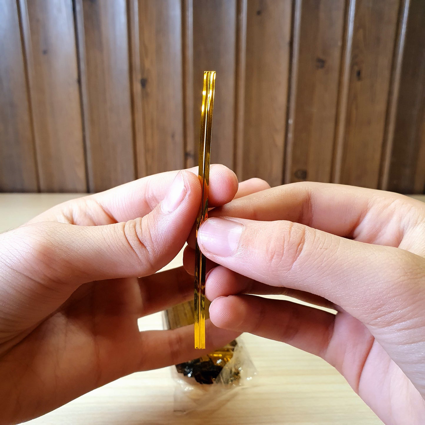 Gold twist tie is designed for sealing bags and packaging #3346