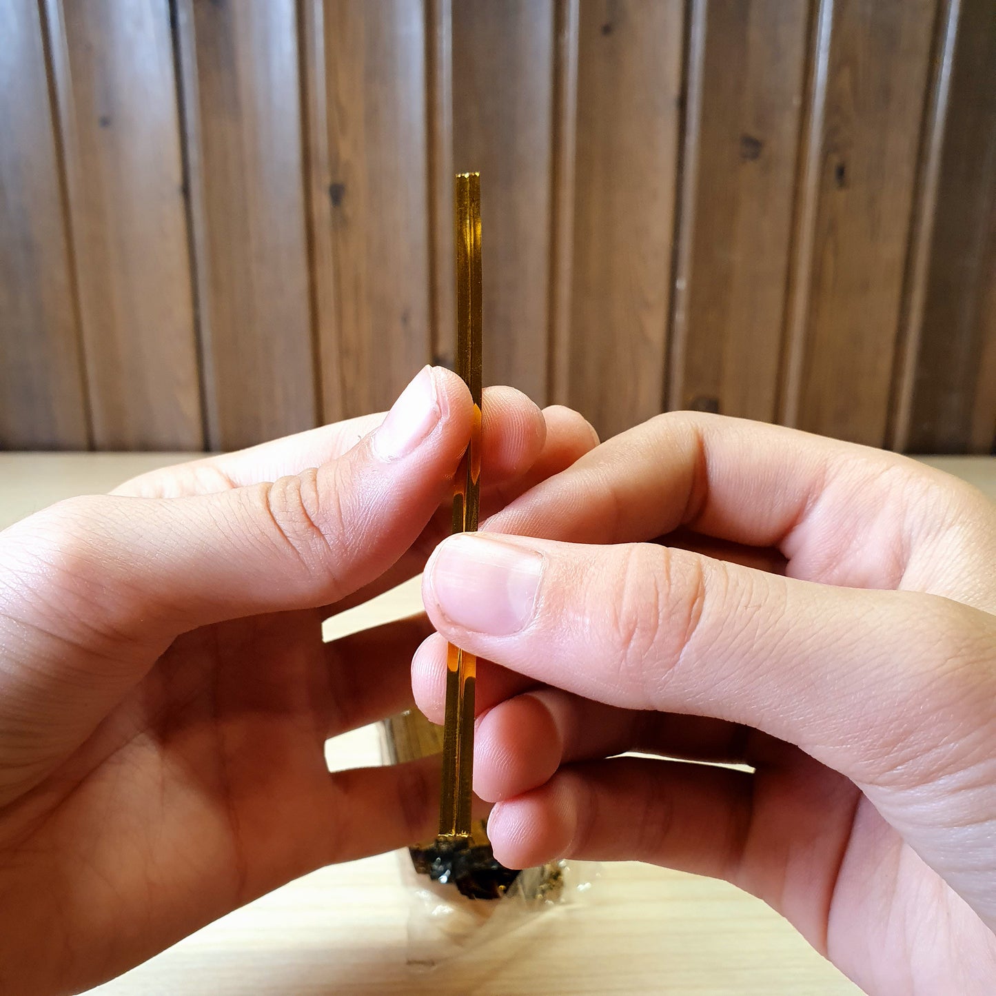 Gold twist tie is designed for sealing bags and packaging #3346