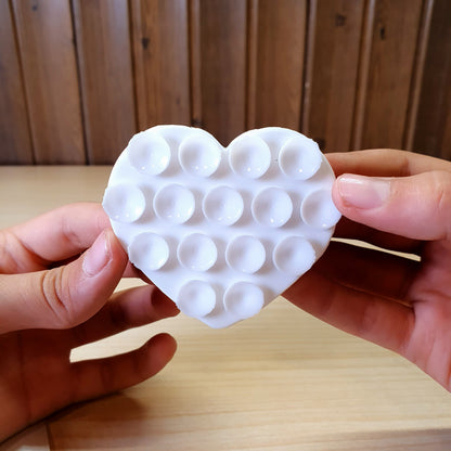 Heart Shape Mobile Suction Pad #3461