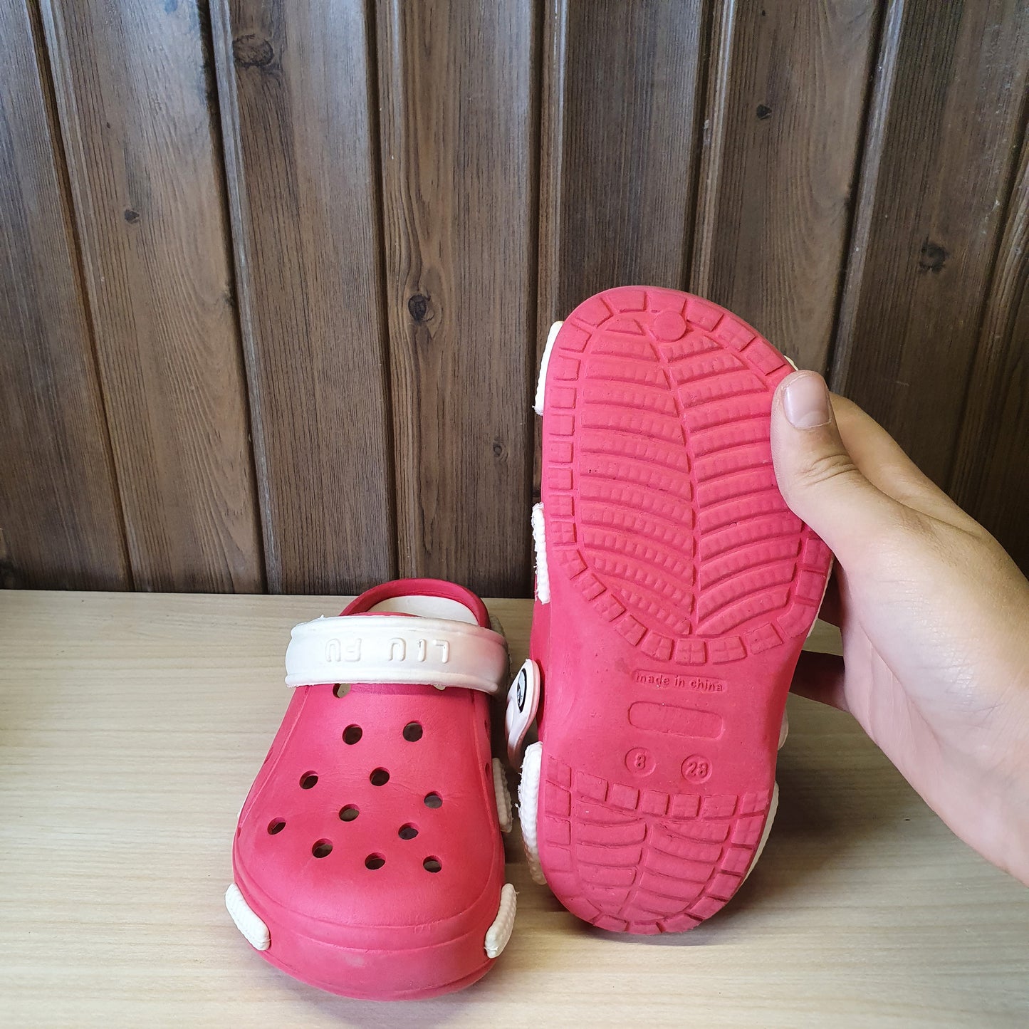 Kids Used Imported Crocks Size 28