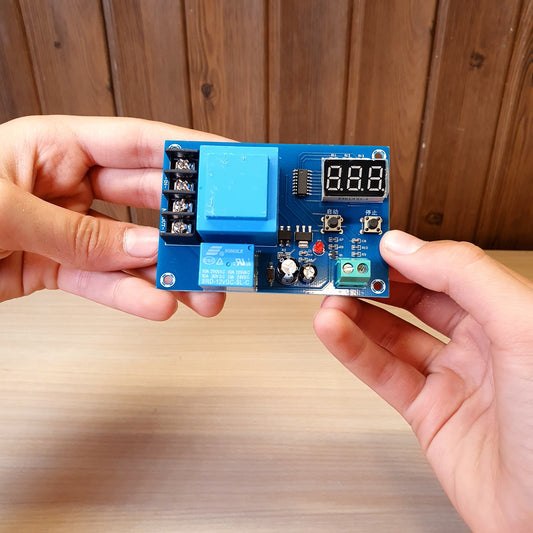 XH-M602 digital battery charging control module designed for controlling the charge of various lithium or storage batteries. #4135