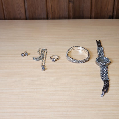 Silver Watch With Jewellery #4034