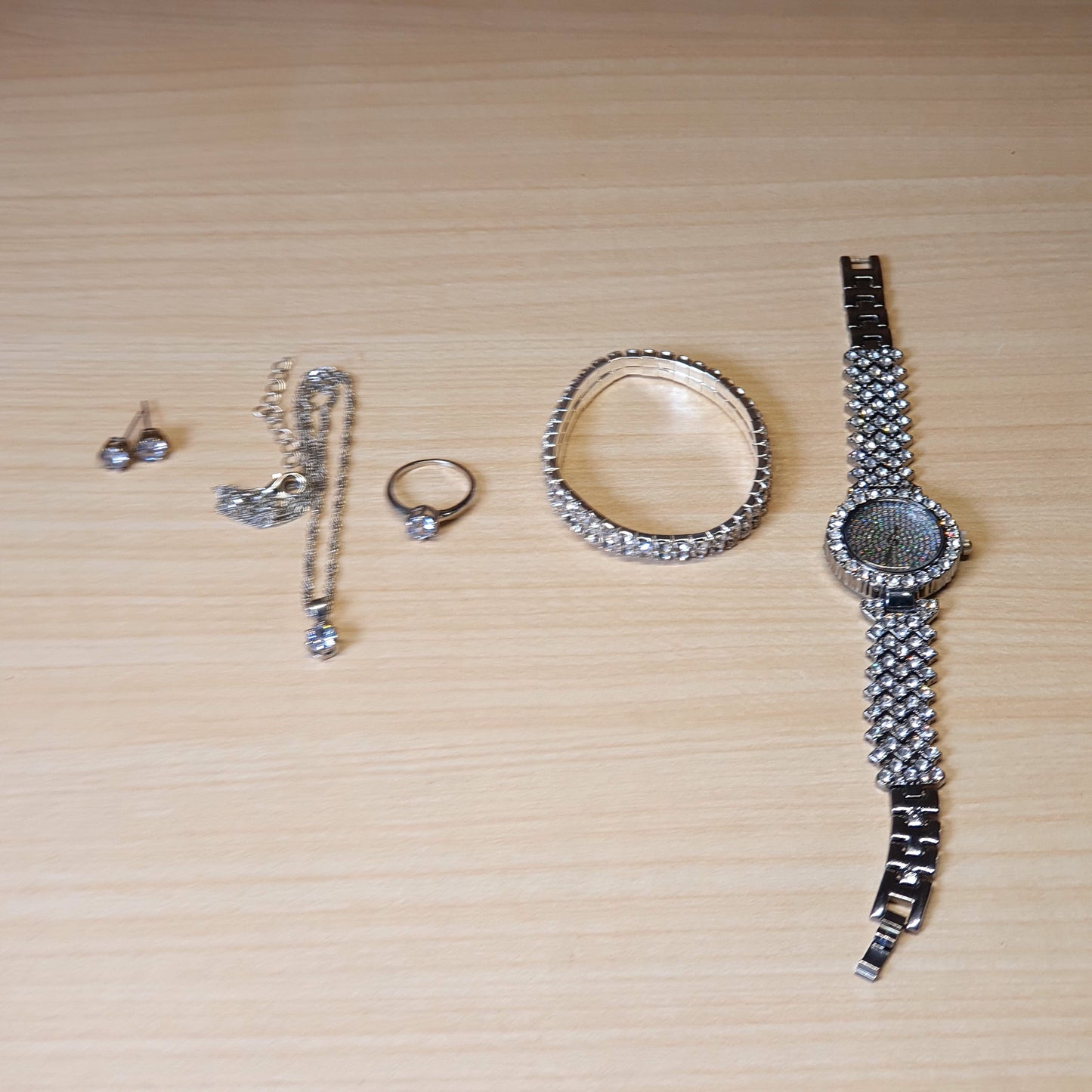 Silver Watch With Jewellery #4034