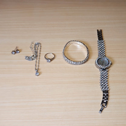 Silver Watch With Jewellery #4034