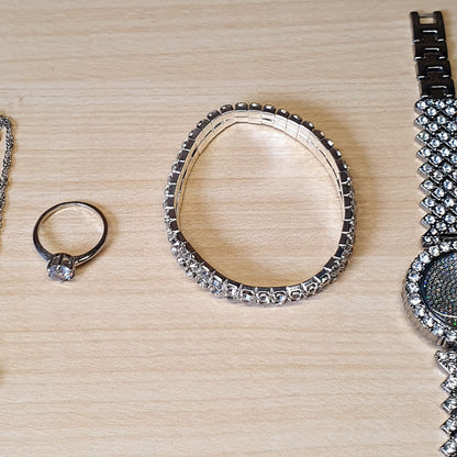 Silver Watch With Jewellery #4034