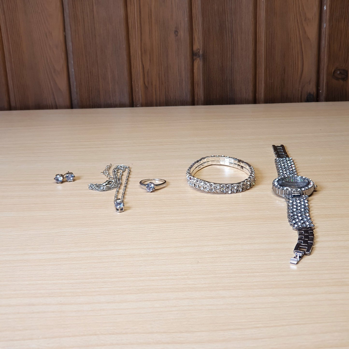 Silver Watch With Jewellery #4034