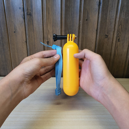 Yellow action camera floating grip #2762