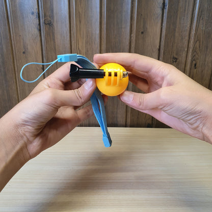 Yellow action camera floating grip #2762
