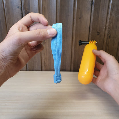 Yellow action camera floating grip #2762