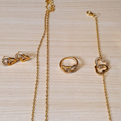 Golden watch With Jewellery #2815