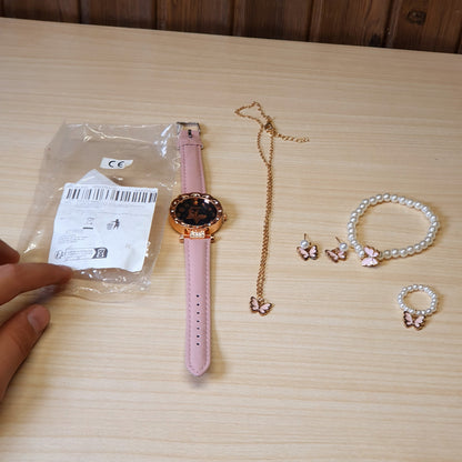 Watch pink With Jewellery #4482