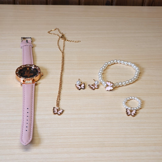 Watch pink With Jewellery #4482