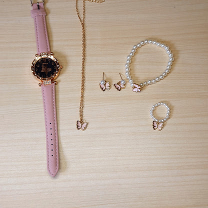 Watch pink With Jewellery #4482