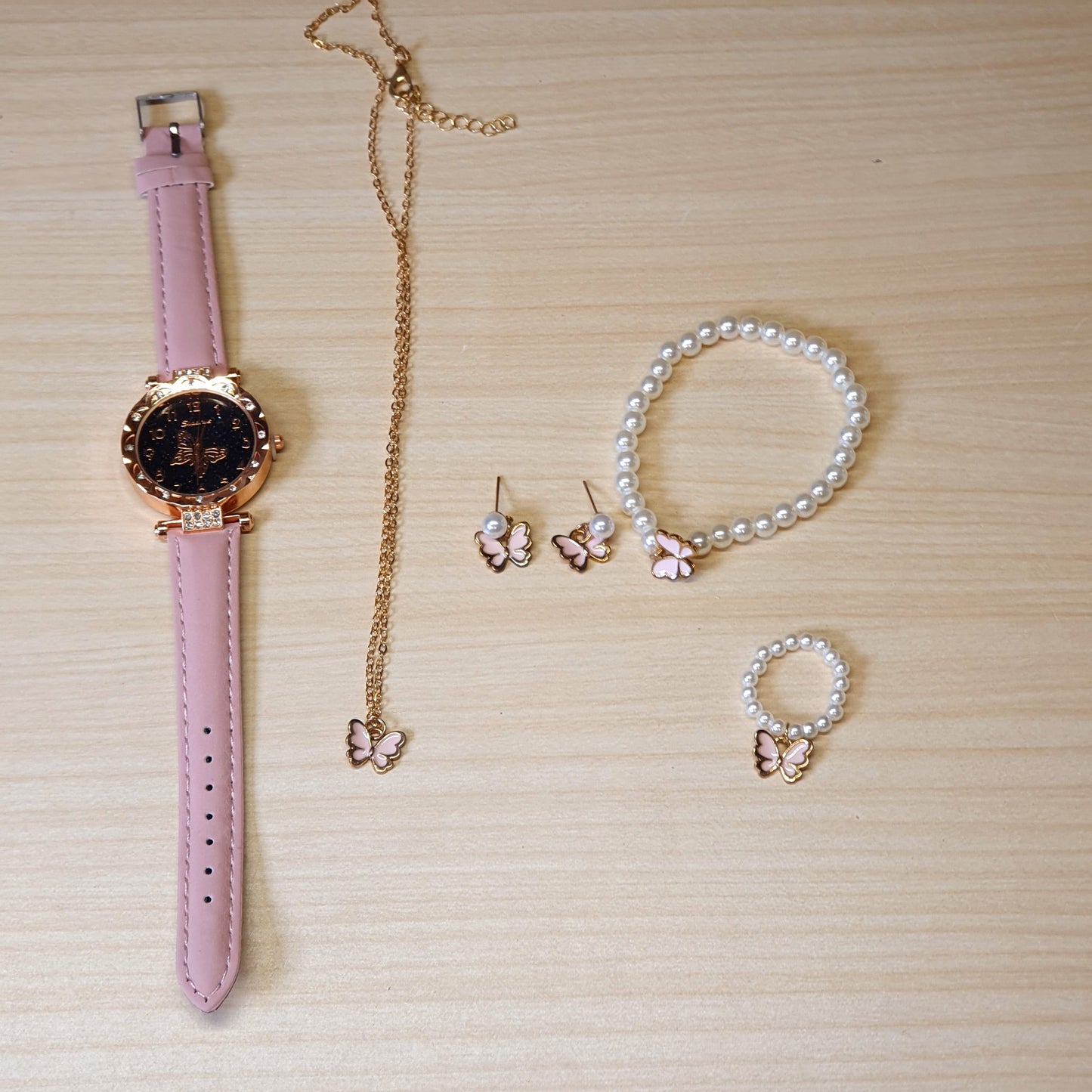 Watch pink With Jewellery #4482