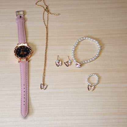 Watch pink With Jewellery #4482