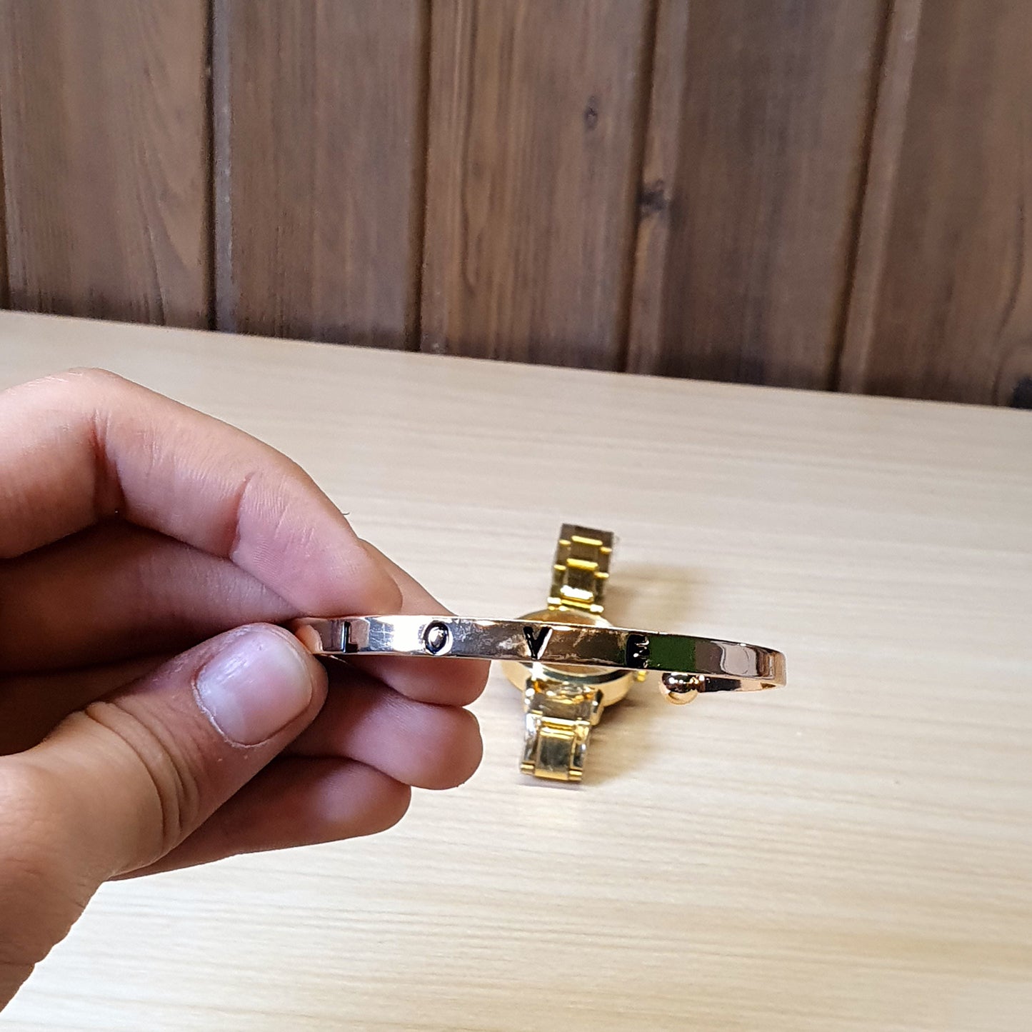 Golden watch With Bracelet #4207