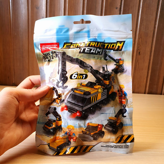 Lelebrother Construction Team building block set #4876